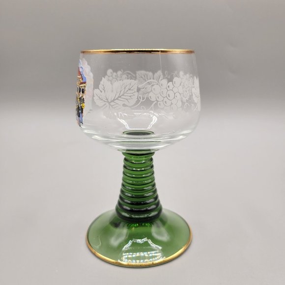 German Sweet Wine Glass Souvenir of Amalienbourg Museum Copenhagen Denmark - Picture 4 of 7